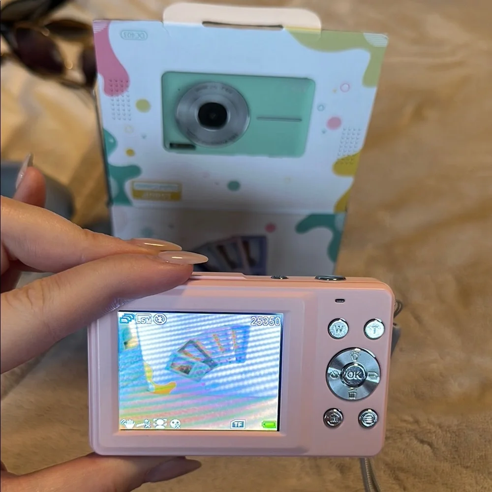 Pink Digital Camera with Silver Accents - Picture 2 of 3